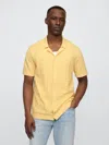 Gap Factory Textured Sweater Vacay Shirt In Yellow