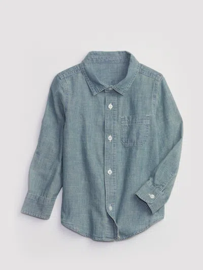 Gap Factory Babies' Toddler Chambray Shirt In Blue