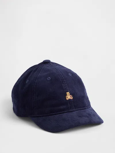 Gap Factory Babies' Toddler Corduroy Brannan Bear Baseball Hat In Blue