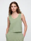 Gap Factory V-neck Pj Shell Tank Top In Green