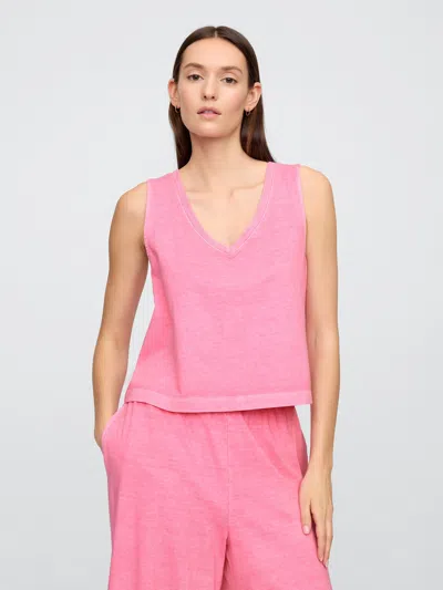 Gap Factory V-neck Pj Shell Tank Top In Pink