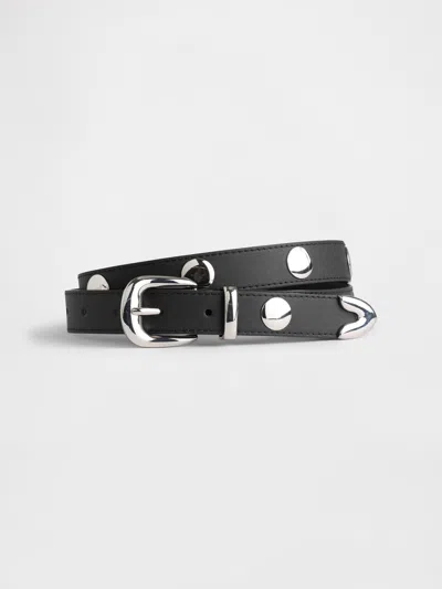 Gap Factory Vegan-leather Studded Western Belt In Black