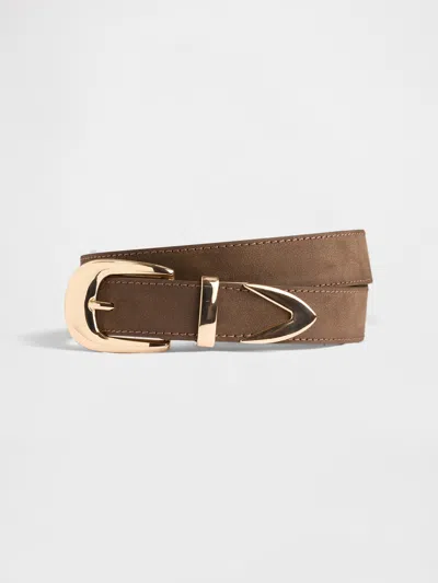 Gap Factory Vegan-suede Belt In Brown