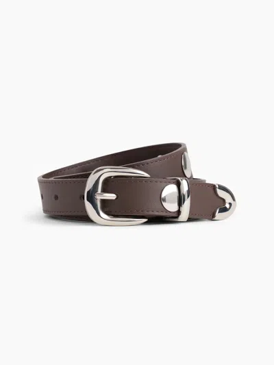 Gap Factory Vegan-leather Studded Western Belt In Terra Brown