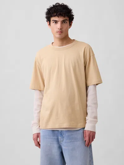 Gap Factory Vintage Soft Boxy T-shirt In Brown