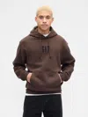Gap Factory Vintage Soft Oversized Gap Mini-logo Hoodie In Brown