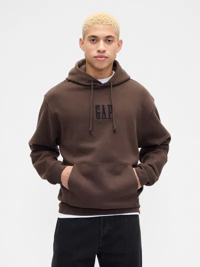 Gap Factory Vintage Soft Oversized Gap Mini-logo Hoodie In Brown