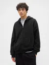 Gap Factory Vintage Soft Oversized Zip Hoodie In Black