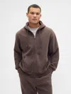 Gap Factory Vintage Soft Oversized Zip Hoodie In Brown