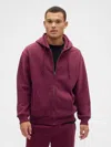 Gap Factory Vintage Soft Oversized Zip Hoodie In Burgundy