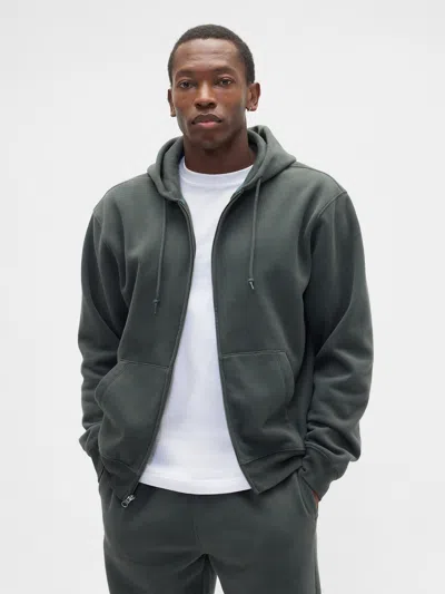 Gap Factory Vintage Soft Oversized Zip Hoodie In Green