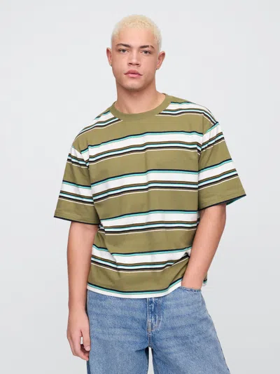 Gap Factory Vintage Soft Stripe Boxy T-shirt In Multi