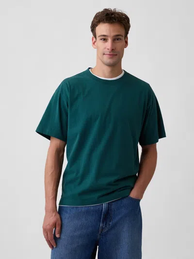 Gap Factory Vintagesoft Boxy T-shirt In Tropic Green