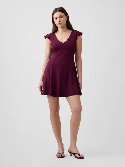 Gap Factory V-neck Mini Dress In Red