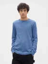 Gap Factory Waffle-knit Crewneck T-shirt In Blue