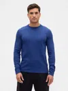 Gap Factory Waffle-knit Crewneck T-shirt In Blue