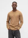Gap Factory Waffle-knit Crewneck T-shirt In Brown