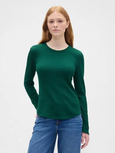 Gap Factory Waffle-knit Crewneck T-shirt In Green