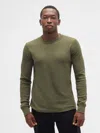 Gap Factory Waffle-knit Crewneck T-shirt In Green