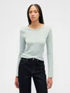 Gap Factory Waffle-knit Crewneck T-shirt In Green