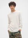 Gap Factory Waffle-knit Crewneck T-shirt In White