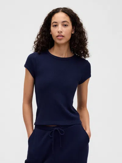 Gap Factory Waffle-knit Pj T-shirt In Blue