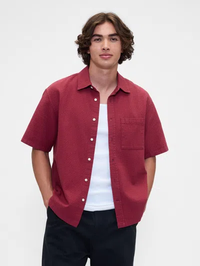 Gap Factory Waffle Shirt In Boxy Fit In Multi