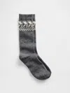 Gap Fair Isle Crew Socks In Gray
