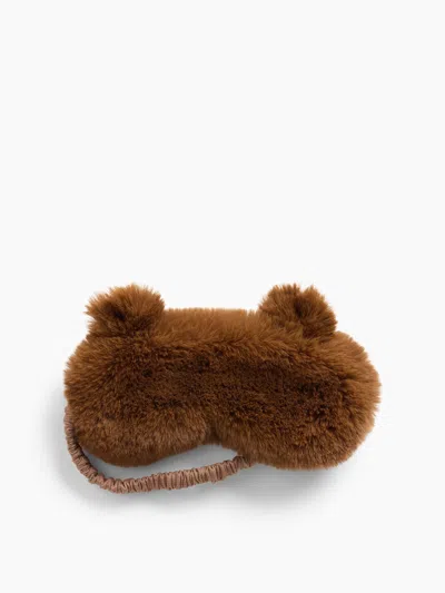 Gap Faux Fur Brannan Bear Sleep Mask In Kola Nut Brown