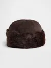 Gap Faux Fur Hat In Brown