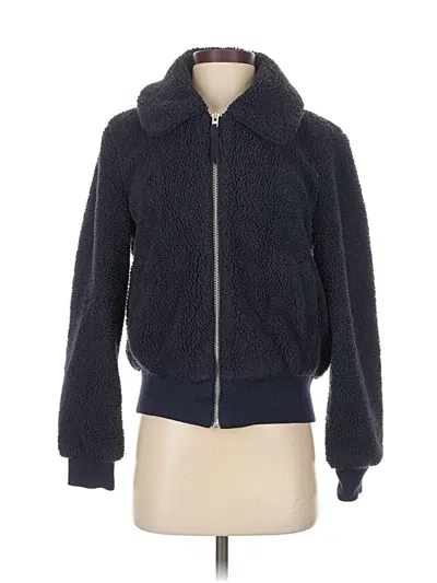 Pre-owned Gap Faux Fur Jacket In Blue