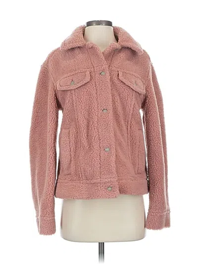 Pre-owned Gap Faux Fur Jacket In Pink