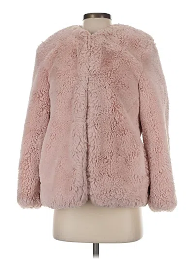 Pre-owned Gap Faux Fur Jacket In Pink