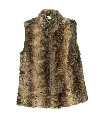 Pre-owned Gap Kids' Faux Fur Vest In Gold