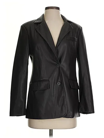 Pre-owned Gap Faux Leather Jacket In Black