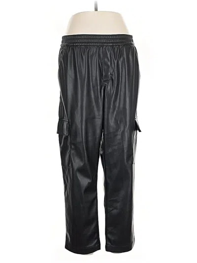 Pre-owned Gap Faux Leather Pants In Black