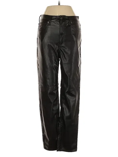 Pre-owned Gap Faux Leather Pants In Black