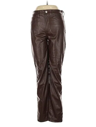 Pre-owned Gap Faux Leather Pants In Brown