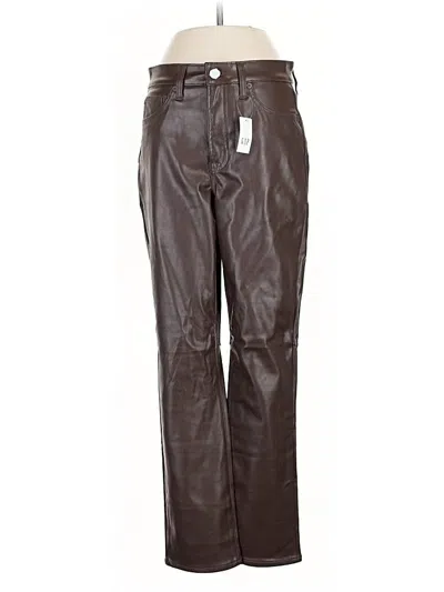 Pre-owned Gap Faux Leather Pants In Brown