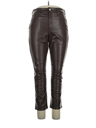 Pre-owned Gap Faux Leather Pants In Brown