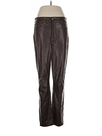 Pre-owned Gap Faux Leather Pants In Brown