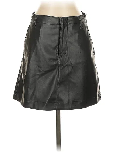 Pre-owned Gap Faux Leather Skirt In Black