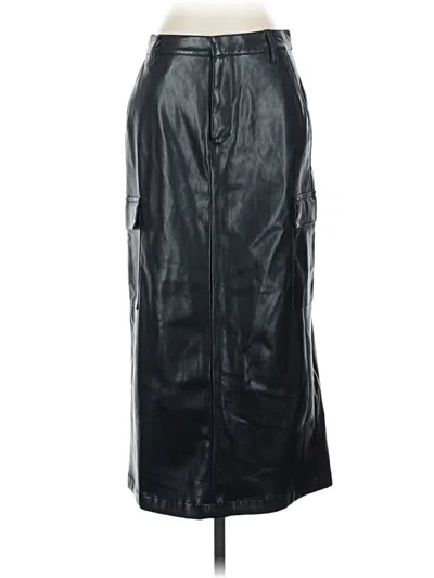 Pre-owned Gap Faux Leather Skirt In Black