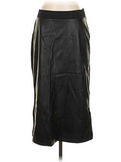 Pre-owned Gap Faux Leather Skirt In Black