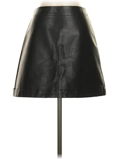 Pre-owned Gap Faux Leather Skirt In Black