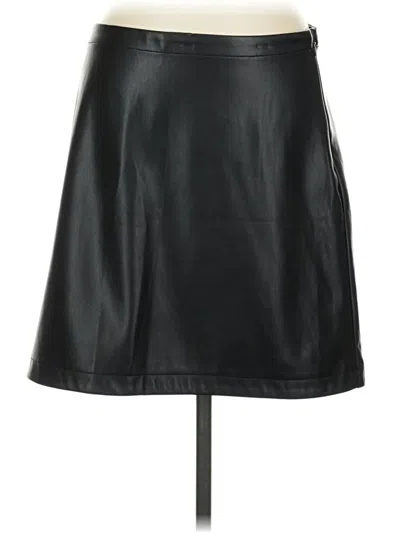 Pre-owned Gap Faux Leather Skirt In Black