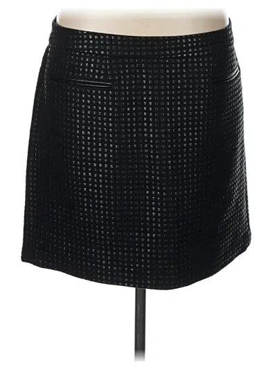 Pre-owned Gap Faux Leather Skirt In Black