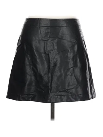 Pre-owned Gap Faux Leather Skirt In Black