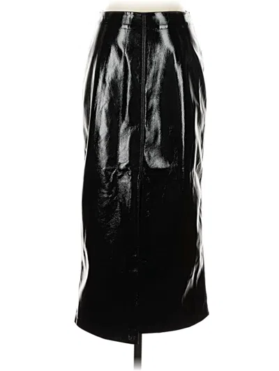 Pre-owned Gap Faux Leather Skirt In Black
