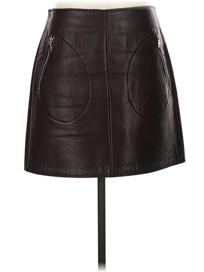 Pre-owned Gap Faux Leather Skirt In Black